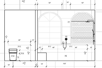 ADA bathroom concept for a hotel in Ibiza, Spain